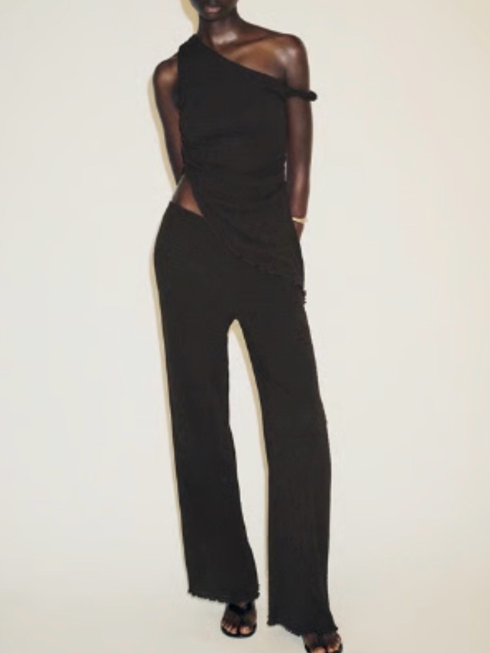 Zara Off-The-Shoulder Tank and Pants Set